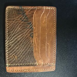 Reclaimed baseball glove, leather wallet